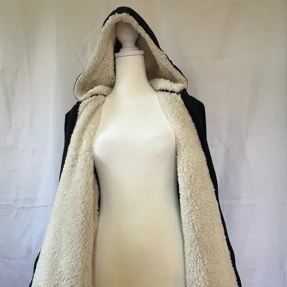 L.L.Bean Scotch Plaid Flannel Shirt Sherpa-Lined Zip Hoodie - Picture 9 of 14